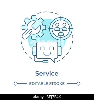 Service soft blue concept icon Stock Vector