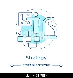 Strategy soft blue concept icon Stock Vector