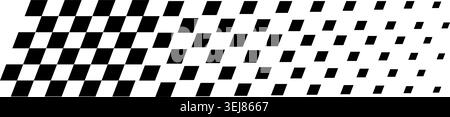 Racing flag texture with faded black squares. Start or finish signal on sport car competitions. Karting, rally or motocross print. Taxi or police car Stock Vector