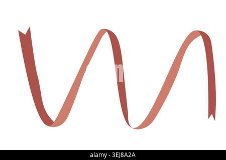 Pink flat ribbons isolated on white background. Ribbon banner vector illustration. Holiday lace Stock Vector