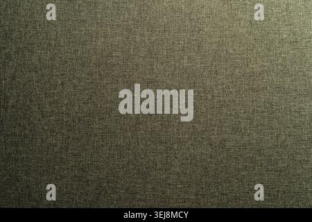 Olive green fabric texture with canvas weave and soft light gradient. Khaki green textile canvas background with detailed linen weave pattern for furn Stock Photo