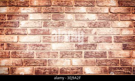 Rustic brick wall texture background in warm beige tones Stock Photo