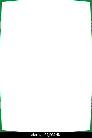 Retro style green frame with rounded inner corners for the picture frame or title-page frame. Stock Vector