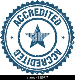 accredited stamp. accredited blue grunge round stamp Stock Vector