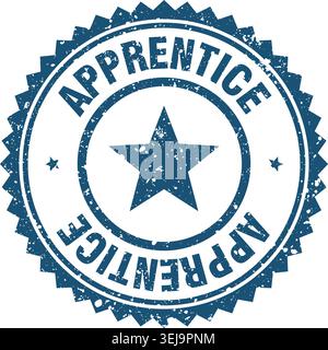 apprentice stamp. apprentice blue grunge round stamp Stock Vector