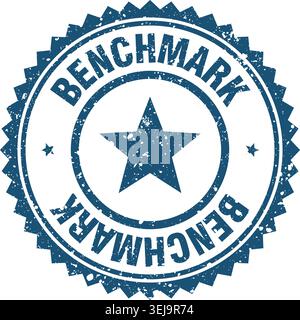 benchmark stamp. benchmark blue grunge round stamp Stock Vector