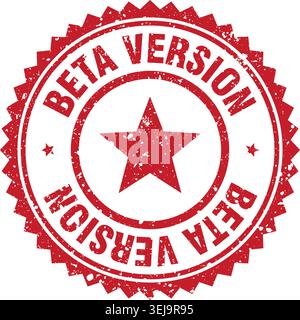 beta version stamp. beta version red grunge round stamp Stock Vector