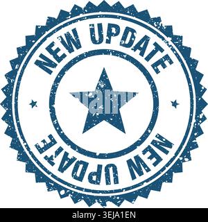 new update stamp. new update blue grunge round stamp Stock Vector