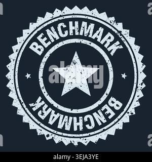benchmark stamp. benchmark white grunge round stamp Stock Vector