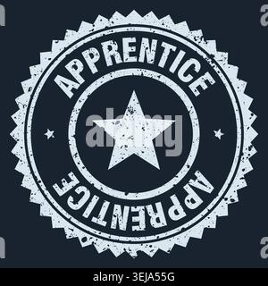 apprentice stamp. apprentice white grunge round stamp Stock Vector