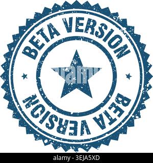 beta version stamp. beta version blue grunge round stamp Stock Vector
