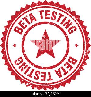 beta testing stamp. beta testing red grunge round stamp Stock Vector