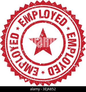 employed stamp. employed red grunge round stamp Stock Vector