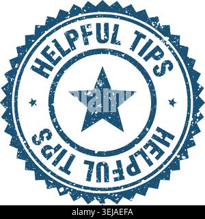 helpful tips stamp. helpful tips blue grunge round stamp Stock Vector