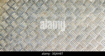 Industrial Silver Diamond Plate Metal Sheet Background Texture Stock Photo