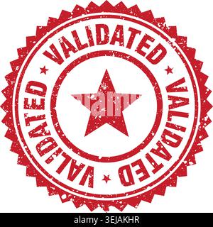 validated stamp. validated red grunge round stamp Stock Vector