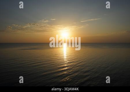 Scenic Sunset in Baltic Sea, Lithuania Stock Photo