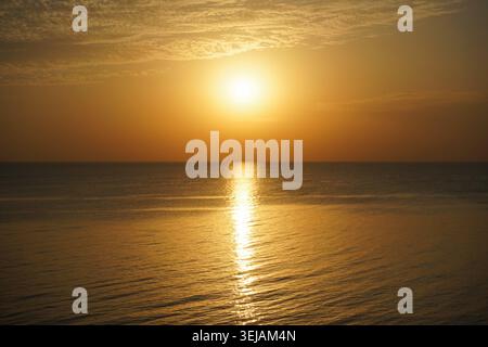 Scenic Sunset in Baltic Sea, Lithuania Stock Photo