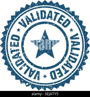 validated stamp. validated blue grunge round stamp Stock Vector