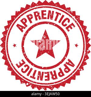 apprentice stamp. apprentice red grunge round stamp Stock Vector