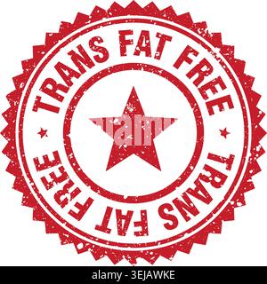 trans fat free stamp. trans fat free red grunge round stamp Stock Vector