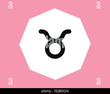 Zodiac horoscope. Taurus astrological icon symbol. Stylized star sign esoteric. Simple line vector illustration Stock Vector