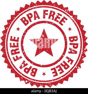 bpa free stamp. bpa free red grunge round stamp Stock Vector