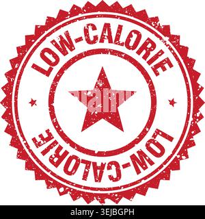 low-calorie stamp. low-calorie red grunge round stamp Stock Vector