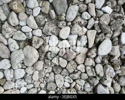 Natural Pebble Ground Pattern Rock Texture Stock Photo