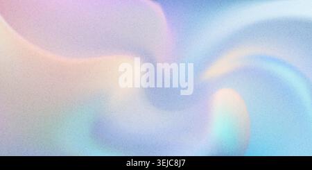 Hologram banner bg with pink pastel gradient, blue liquid metal foil. Color gradation pearl with light abstract rainbow. Ombre 3d backdrop. Nacre Stock Vector