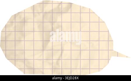 White speech bubble grid paper vector illustration Stock Vector