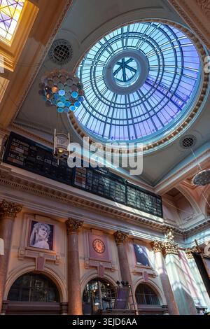 Interior of the The Royal Exchange Theatre, a Grade II listed performing arts venue located in St Ann's Square, Manchester, Uk Stock Photo