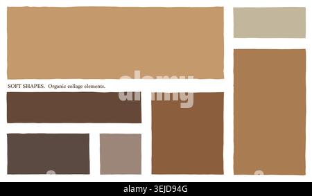 Organic Abstract Shape Template Collection for Collage Design Stock Vector
