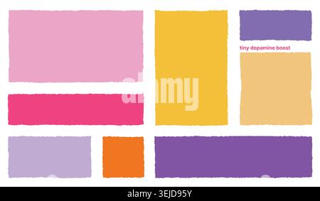 Colorful Abstract Paper Frame Template Collection Set Stock Vector