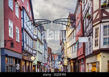 Street in Marburg, Germany Stock Photo