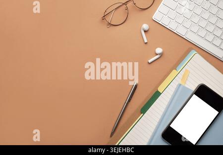 Top view  of office  supplies Stock Photo