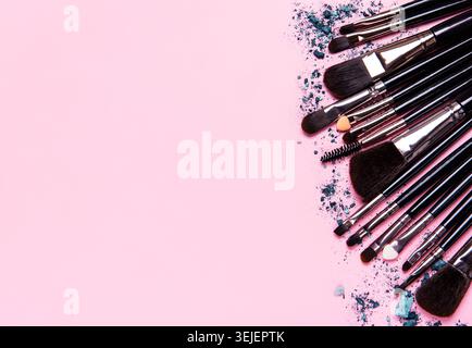 Different makeup brushes Stock Photo