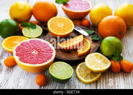 Citrus fresh fruits Stock Photo