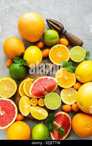 Citrus fresh fruits Stock Photo