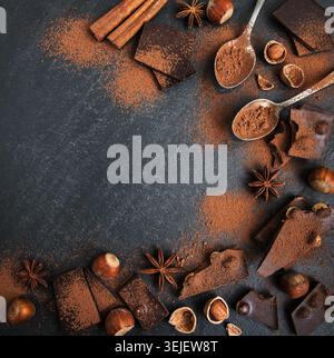 Chocolate and nuts Stock Photo