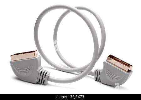 20 Pin Scart to Scart Adapter Cable Stock Photo