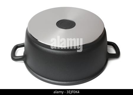 Bottom of stainless pan Stock Photo