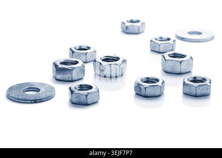 Metal nuts Stock Photo
