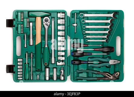 Tools in toolbox Stock Photo