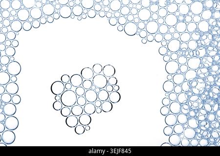 Foam bubbles macro texture Stock Photo
