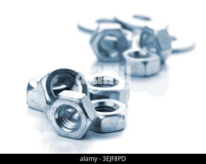 Metal nuts Stock Photo