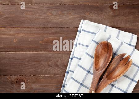 Kitchen utensil over wooden table Stock Photo