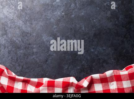 Kitchen table with towel Stock Photo