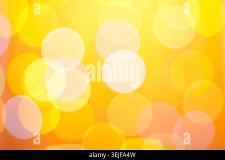 Abstract sunny bokeh on yellow Stock Photo