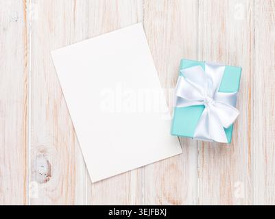 Valentines day gift box and greeting card Stock Photo